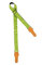 Ortega Guitars Ukulele Gurt Verstellbar - Spring Series - Baumwolle, Grün (OCS-340U)