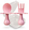 Grabease Toddler Utensils Baby Utensils Baby Forks for Self Feeding, Bpa-Free & Phthalate-Free for Baby & Toddler, 1 Set, Blush