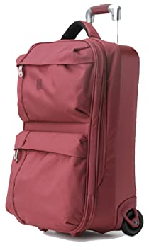 BIBA Reisekoffer mit Rollen Unisex aus Polyester+ABS, Handgepäck Koffer mit Trolley Travel Meri G MG20, Griffwagen, Reißverschluss, Polyester+ABS, Rote Farbe