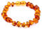 Silver Amber Jewellery UK neu baltischer bernstein Fußkettchen oder Armband - Handgefertigte 100% echte Bernsteinperlen - Premium-Qualität - Größen 12-25 cm (21 cm)
