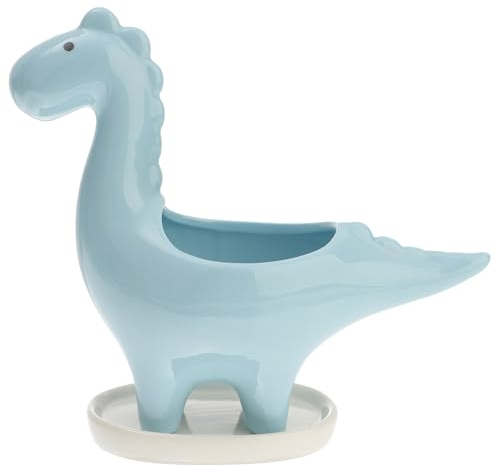 BESPORTBLE Pot de fleurs en céramique pour plantes grasses - Pot de fleurs dinosaure en céramique - Décoration de bureau sur le thème des dinosaures - Pot de fleurs en céramique pour bureau