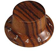 Boston Potiknopf, Bell Knob, Holz, Stallion, Zebra, 25x13mm