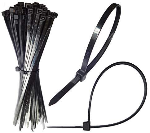 O&W Security Kabelbinder Set 330 Stück 100 x 2,5 mm – 8 Farben (schwarz/weiß/rot/blau/grau/rosa/gelb/orange), Nylon PA6.6 UV-beständig, Bündeldurchmesser ca. 80 mm