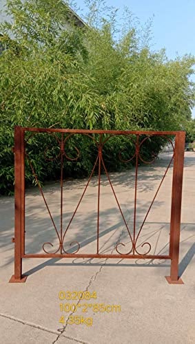 Zen Man Patina garden fences metal fence iron fence forged fence elements metal rust handmade total length 100 cm H (85 + 15) 100 cm 032084