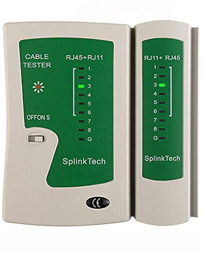Hiij LAN Network Cable Tester/Continuity Tester for RJ45 RJ11 RJ12 Data Cable Twisted Pair Connections, CAT5/CAT6/CAT7 UTP LAN Wire Test Tool