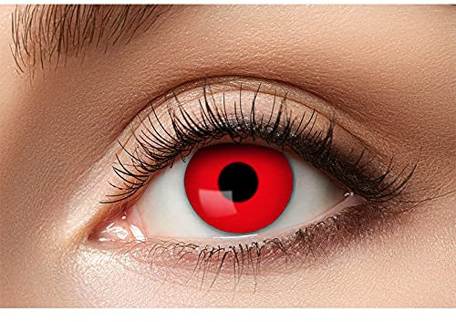 PAPSTAR NEU Kontaktlinsen Red Devil Farblinsen rot