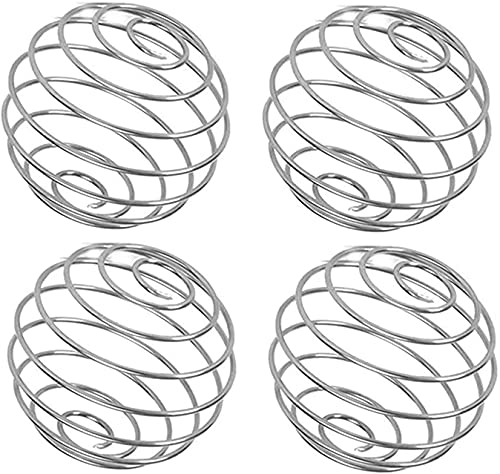 Wingsflying Lot de 4 Fouets en Fil Métallique pour Mélangeurs de Protéines - Argenté - Acier Inoxydable - 50 x 45 mm