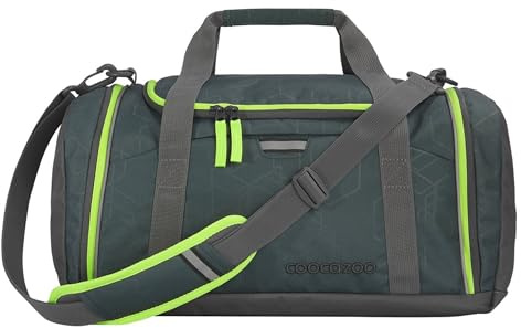 coocazoo Sporttasche „Stone Olive“, grün-grau, Hauptfach, Nasswäschefach, Seitentasche, Reflektoren, 20 Liter, ab der 3. Klasse