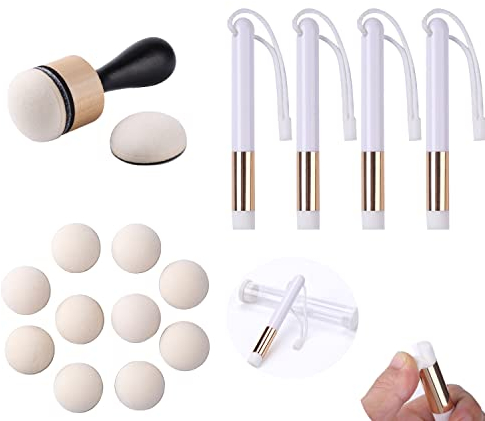 OTCRAFT Mini-Tintenfarben Mixing Blending Tool Smooth Blending Ink PaintingKleine Pinsel Schwamm Handmischwerkzeuge für DIY Scrapbooking Papierkarten Herstellung Prägen Malen Rendering