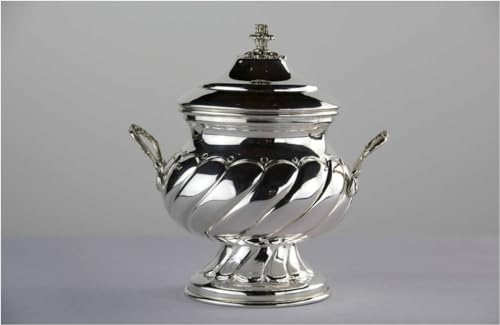 DASSI argento - zuccheriera fesoni obliqui con zoccolo in argento 800