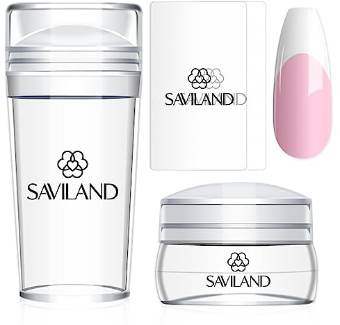 SAVILAND French Tip Tool Silicone Nail Stamper 4PCS