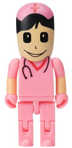 Clé USB 32 Go Modèle de Infirmière Mignon Mémoire Stick USB 2.0 Flash Drive pour Stockage de Données Externe, Rose