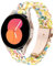 DEALELE Armband Kompatibel mit Samsung Galaxy Watch 7 / FE / 6/6 Classic / 5/5 Pro / 4/4 Classic / 3 41mm, 20mm Buntes Harz Resin Ersatz Armbänder für Huawei GT3 42mm / GT2 42mm, Gelb geblümt