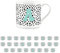 Purely Home Letter Initial Personalised Mugs - Spotty Alphabet Bone China Coffee/Tea Cups (A)