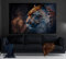 Premium Wandbild aus Acrylglas oder Aluminiumverbund - KEIN LEINWANDBILD - modern Wandbilder XXL Wanddekoration Design Wand Bild Abstrakt (Leopard 03, Acrylglas 110x75cm)