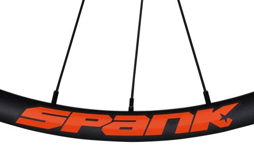 SPANK Felgenaufkleber Kit - Orange: Radaufkleber für Fahrrad, passt auf 26, 27.5, 29, 650b und 700c Felgen, Pulverbeschichtet, enthält 16 Aufkleber und 4 SPANK Logos