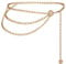 WLLHYF Metal Waist gold Chain Belts Belly Jewelry body Bra Sexy Chain Fashion Multilayer Dress Accessories Adjustable Waistbands Body Decorate for Women Skirt Pants