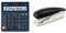 CASIO Tischrechner DH-12ET, 12-stellig, Steuerberechnung & Leitz NeXXt Bürotacker aus Metall, Für 30 Blatt, Ergonomisches Design mit Nachfüllanzeige, Inkl. Heftklammern, Schwarz, 55000095