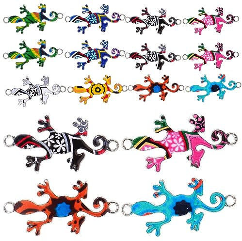 EXCEART 20stücke Gecko Charms Aus Legierung Dekorative Diy Schmuckanhänger Für Ohrringe Halsketten Und Armbänder Einzigartiges Gecko Design Für Kreative Bastelprojekte