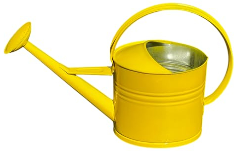 BURI Zinkgießkanne 10 L farbig Blumengießkanne Metallgießkanne Gießkanne Blechkanne, Farbe:gelb