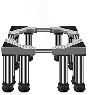 Soporte de base para electrodomésticos Lavadora Secadora Frigorífico Rejilla alta universal resistente con 12 patas Longitud/ancho ajustable 45-65 cm Secadora Bandejas de suelo Soporte reforzado