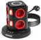 Duronic ET8W Torre Elettrica da 3680W | 8 prese di corrente e 3 prese USB| Stazione di ricarica senza fili da 10W | Spina Schuko | Uscita USB: 5V, 2,4A | Cavo 1.8m