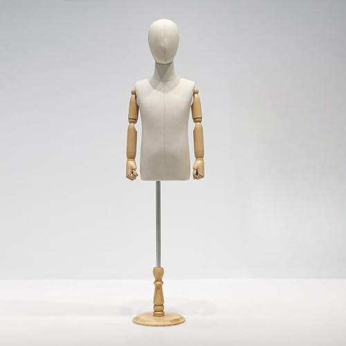 MDCG Kleine Größe Schaufensterpuppe Dummy Halber Rumpf Jungen/Mädchen 1-8 Jahre alt Kleiderform Schaufensterpuppen Höhenverstellbarer Standard Kleidungsstück Körperpuppe Schaufensterpuppe ( Color :
