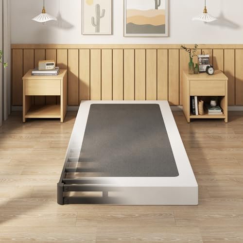 EMODA Boxspringbettgestell mit Stoffbezug, 10,2 cm, für Boxspringbett, robuste Metallmatratze, einfache Montage