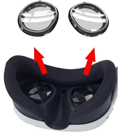 Growalleter for Meta Quest 3 Accessories-Magnetic Eyeglass Frames, VR Lens Protector Frame for Quest 3 Headset, Anti-Scratches Glass Spacer Protector for Quest 3 Glasses (With anti-blue light lenses)