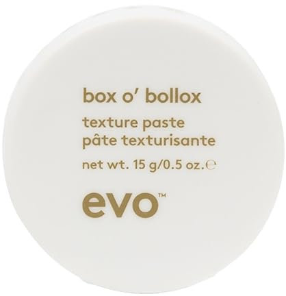 evo Box O' Bollox Texture Paste - Hair Styling Paste - Long-Lasting Hold with a Matte Finish & Anti Frizz - 15g / 0.5oz