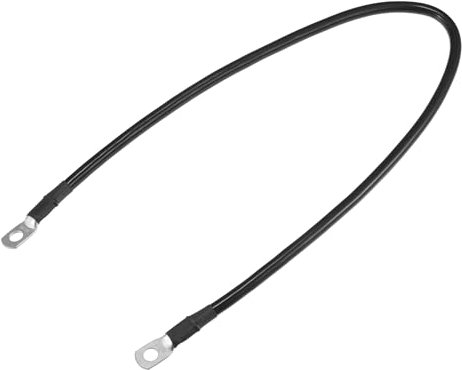A ABSOPRO 6 AWG Battery Cable Stronger 60cm 2FT 6 AWG Gauge Car Battery Inverter Cable with 5/16 Inch Lugs Pure Copper Black