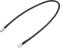 A ABSOPRO 6 AWG Battery Cable Stronger 60cm 2FT 6 AWG Gauge Car Battery Inverter Cable with 5/16 Inch Lugs Pure Copper Black
