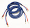 A1 Sound Van Damme Blue Series 4 mm Sq Studio Grade UPOFC Classic Pro Loud Speaker Cable Pair, 2 cables Terminated with Gold Plated 4mm Banana Plugs, 8 plugs in total. (3 metre pair)