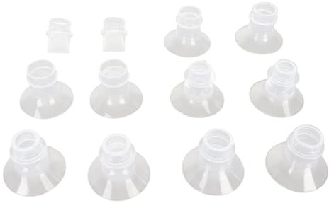 Tiralatte 10 Pezzi, Flangia in Silicone con Valvola a Becco d'anatra 13 Mm 15 Mm 17 Mm 19 Mm 21 Mm Inserti Indossabili