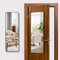 COFENY Espejo de Puerta, Espejo de Puerta Colgante de Altura Ajustable con Ganchos 105 x 35 cm, Espejo Rectangular de Longitud Completa Marco Negro con Esquinas Redondeadas para Dormitorio
