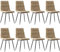 ANVOFONG Esszimmerstühle 8er Set,küchenstühle mit Metallfuß,für Stühle Esszimmer, Wohnzimmer, Küche, Schlafzimmer und Empfangsraum-Gelblich braun