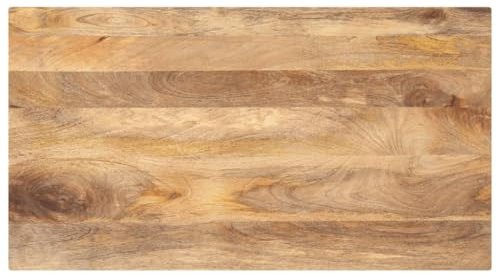 vidaXL Tischplatte, Holzplatte für Esstisch Couchtisch, Massivholzplatte Rustikales Design, Ersatztischplatte, 120x70x3,8cm Rechteckig Massivholz Mango