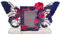 KUAIYIJU Elegantes Rosen- und Lilien-Muster, stabiler Acryl-Kartenständer, Mehrzweck-Ausstellungsregal, Zubehör für Büro und Zuhause