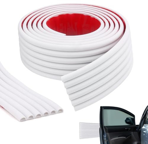 Astrallgn Garage Wall Protector,Strong Self-Adhesive Rubber Bumper Protectors for Car SUV Doors,Anti-Scratch and Waterproof Garage Wall Protector Strip for Car Doors,2.75in x 9.84ft (White)