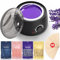 cera brasiliana kit ceretta brasiliana kit completo: JOOPLEX scaldacera completo scalda per ceretta scalda con 400g cera 30 Spatole per Uomo Donna Nero