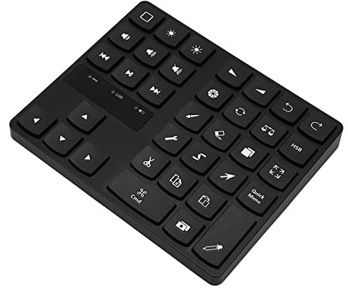 LICAEVEY Wireless Drawing Keyboard, 35 Keys, Bluetooth 5.0, USB-C, Ergonomic, Portable, for OS X