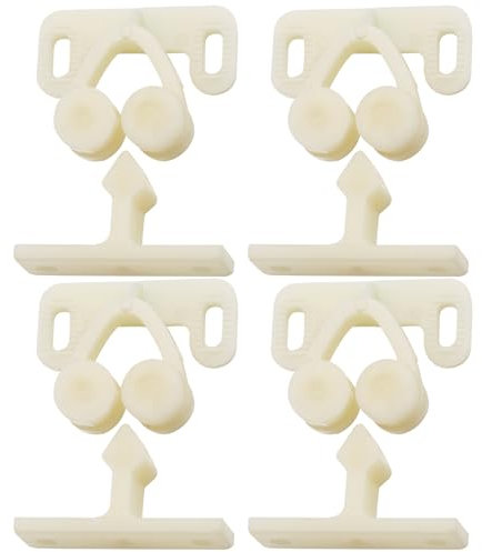 EMSea Türschnäpper aus Kunststoff, 35 x 14 mm, für Schrank, Wohnwagen, Schrank, Wohnmobil, Boot, Türhalter, starker Halt, Zubehör, 4 Stück