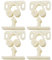 EMSea 4 PCs Plastic Door Catch Latche Stopper Beige 35x14mm for Cabinet Caravan Cupboard Motorhomes Boat Door Retainer Catches Strong Hold Accessories (Type D)