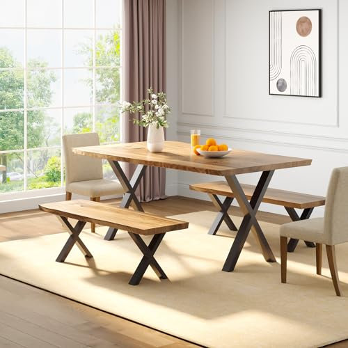 INMOZATA Tischbeine Metall 2 Stück X Form Tischgestell Schwarz Tischfüße DIY Möbelfüße für Schreibtisch Couchtisch Esstisch Sitzbank B80 x H71 cm