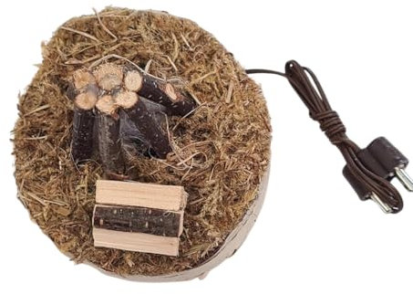 BELI-BECO 9484 Lagerfeuer - Feuerstelle für Krippe mit LED-Beleuchtung - Krippenbeleuchtung - rote LED E 5,5-4,5 V - 0,2A (28 mm)