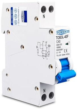 KVEIYIIC Disjoncteur 230V 50/60Hz 1P+N 10KA(10A)