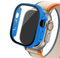 OBAEHH Boîtier en verre pour Apple Watch Ultra 2, 49mm, smar twatch PC, protecteur d'écran pare-chocs, couverture trempée, accessoires de bande série iwatch(Cobalt blue 17,Ultra 49mm)