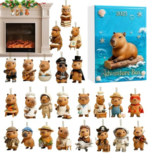 Carpincho Weihnachtskalender aus Acryl, 2D-Adventskalender für Kinder, 24-Tage-Countdown-Kalender für das Klassenzimmer, Weihnachtsfeier, Tradition, Winterfeier, M