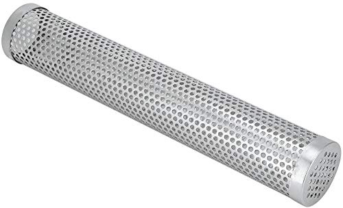lyrlody Smoker Tube, 12in 304 Stainless Steel Pellet Smoker Tube, Diffusion Holes, Hexagonal or Round Design, Steady Smoke for Gas Electric Charcoal Grills and Smokers (Round)