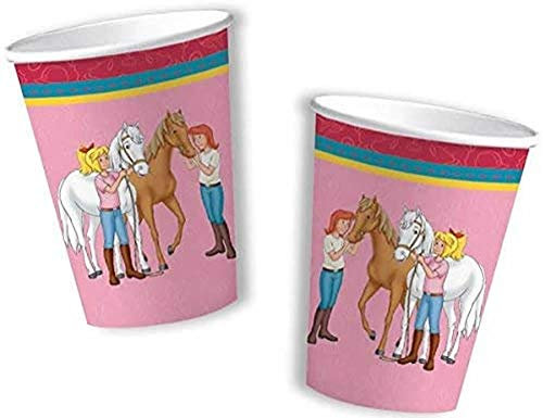 Bibi & Tina 8 Becher Kinderparty und Kindergeburtstag von DH-Konzept // Blocksberg Pappbecher Partybecher Cups Party Set